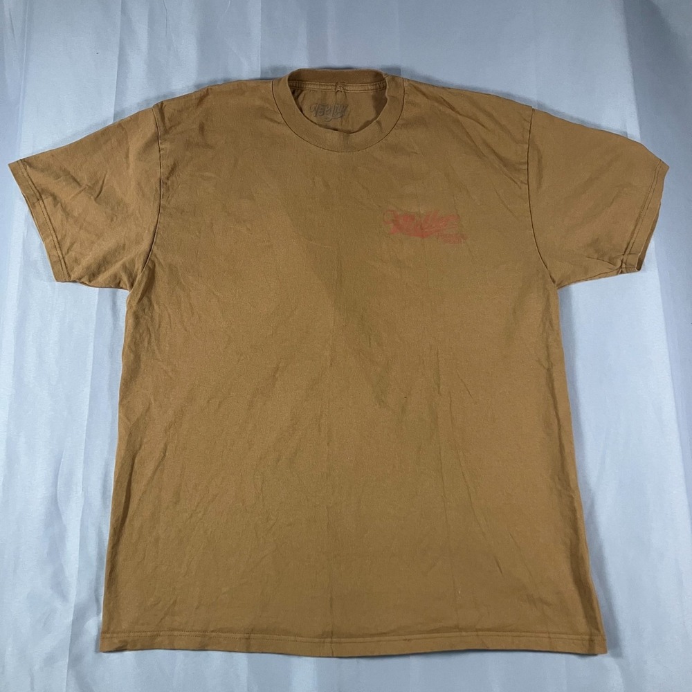 Miller High Life Moon Girl Graphic T-Shirt Mens‎ Extra Large Brown Beer Tee